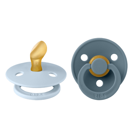 BIBS Speen Maat 2 Latex Anatomical Baby Blue/Petrol 2st koop je bij Babywinkel