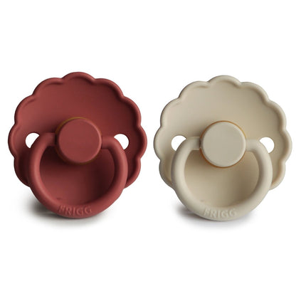 Frigg Speen Maat 1 Daisy Baked Clay/Cream Silicone 2 - Pack koop je bij Babywinkel