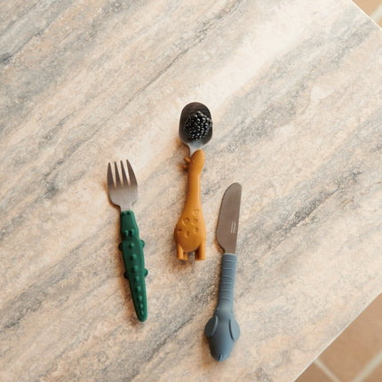 Liewood Baby Bestekset Tove All Together Golden Caramel koop je bij Babywinkel