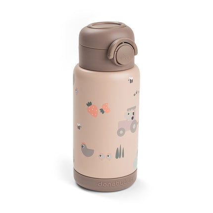 <tc>Done by Deer</tc> Bouteille à paille Thermos Tiny Farm Powder 340 ml