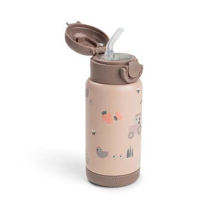 <tc>Done by Deer</tc> Bouteille à paille Thermos Tiny Farm Powder 340 ml