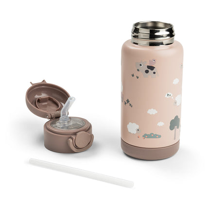 <tc>Done by Deer</tc> Bouteille à paille Thermos Tiny Farm Powder 340 ml