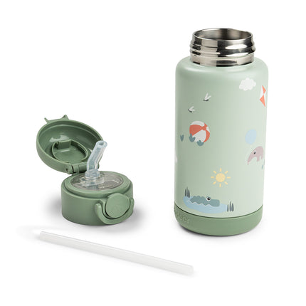 <tc>Done by Deer</tc> Bouteille à paille Thermos Playground Green 340 ml
