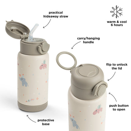 <tc>Done by Deer</tc> Bouteille à paille Thermos Celebration Sand 340 ml