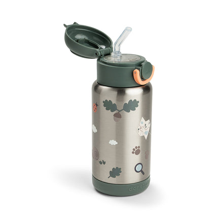 <tc>Done by Deer</tc> Bouteille isotherme à paille Tiny Trails Green 340 ml