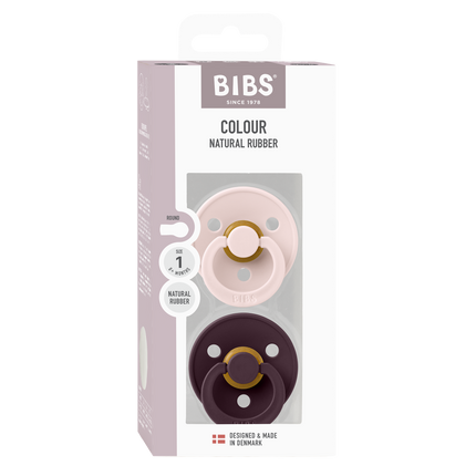 <tc>BIBS</tc> Sucettes Couleur 2 PACK Pétale/Plum Taille 1