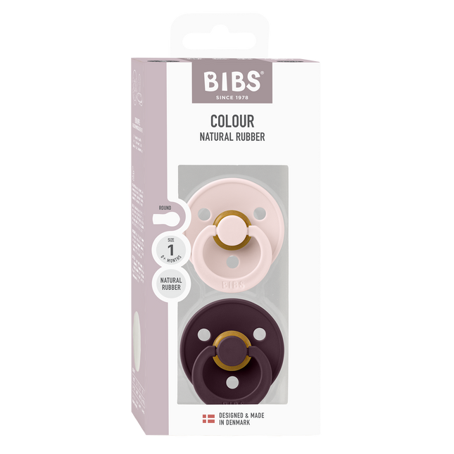 <tc>BIBS</tc> Sucettes Couleur 2 PACK Pétale/Plum Taille 1