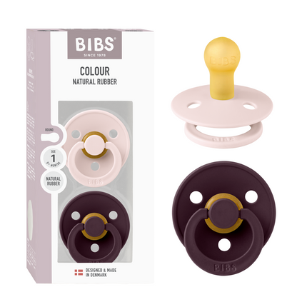 <tc>BIBS</tc> Sucettes Couleur 2 PACK Pétale/Plum Taille 1