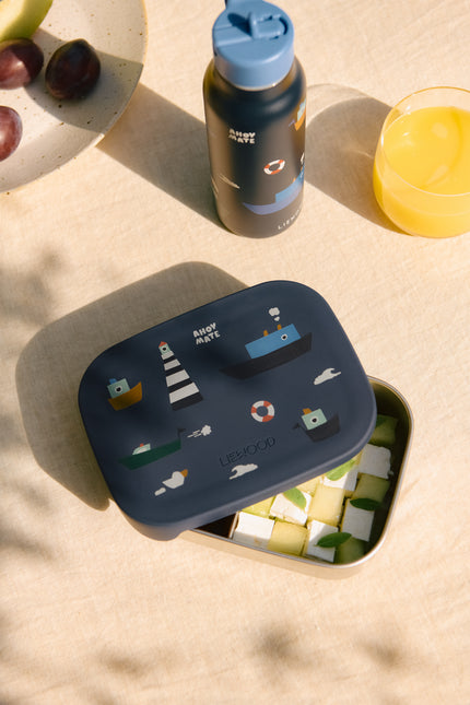 Boîte à lunch en acier inoxydable Voile/Marine classique