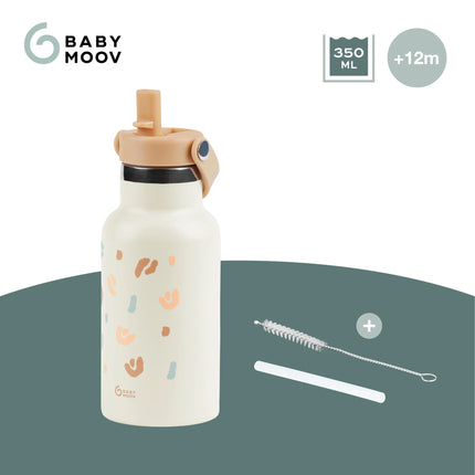 <tc>Babymoov</tc> Gourde isotherme en acier inoxydable Little Explorer, couleur ivoire