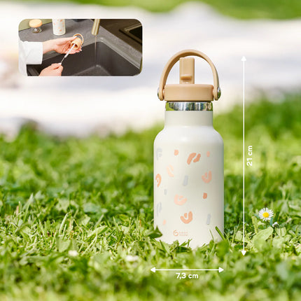 <tc>Babymoov</tc> Gourde isotherme en acier inoxydable Little Explorer, couleur ivoire