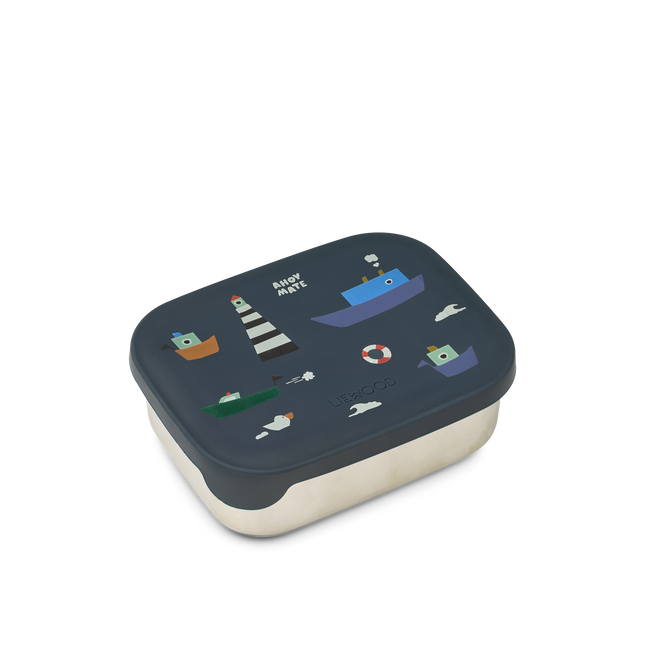 Boîte à lunch en acier inoxydable Voile/Marine classique