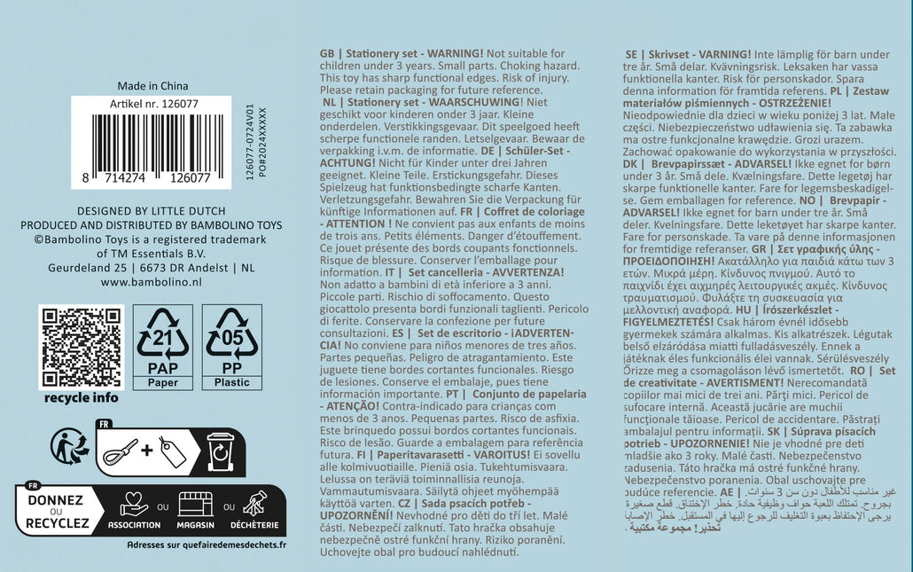 Ensemble de papeterie LD Amis de la forêt