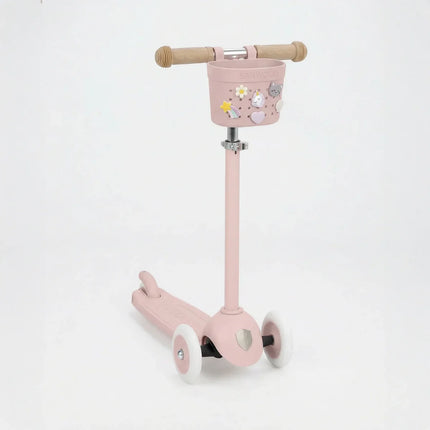 <tc>Banwood</tc> Panier pour trottinette et vélo d'enfant Pin<tamp>Ride Faded Pink</tamp>