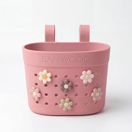 <tc>Banwood</tc> Panier pour trottinette et vélo Pin<tamp>Ride Raspberry</tamp>