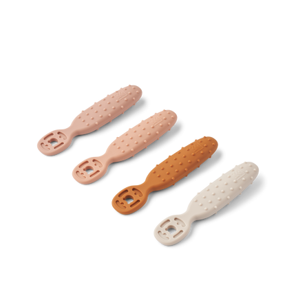 <tc>Liewood</tc> Cuillères pour bébé Caelia « Pale Tuscany » - assortiment multicolore, lot de 4
