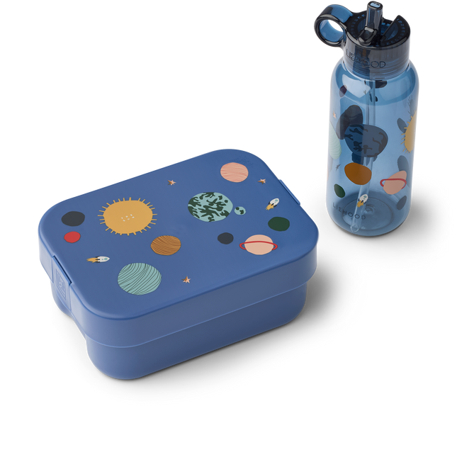 Liewood Lunchbox Chelsey Universe/ Classic Navy koop je bij Babywinkel