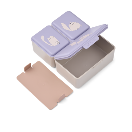 <tc>Liewood</tc> Boîte à repas Driss Cat/Lilas chaud