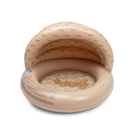 <tc>Swim Essentials</tc> Piscine pour enfants – Beige léopard avec auvent