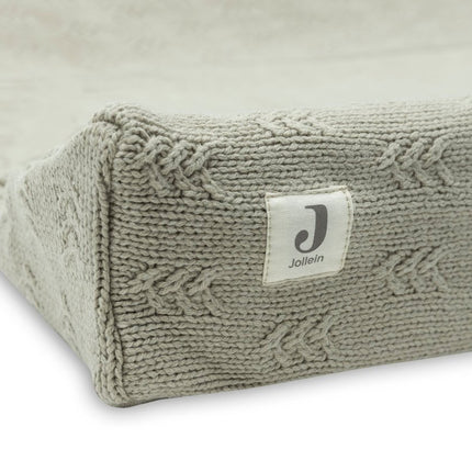 Aankleedkussenhoes 50x70cm Grain Knit - Olive Green - Babywinkel - 8717329377752