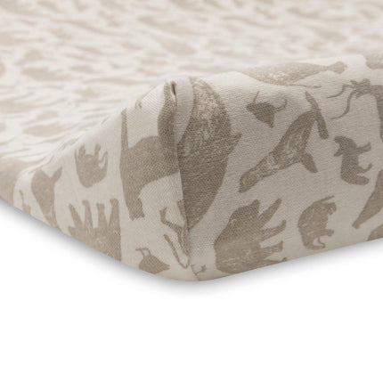 Aankleedkussenhoes Jersey 50x70cm Animals - Nougat - Babywinkel - 8717329376229