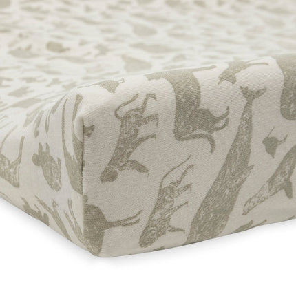 Aankleedkussenhoes Jersey 50x70cm Animals - Olive Green - Babywinkel - 8717329376212