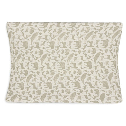 Aankleedkussenhoes Jersey 50x70cm Animals - Olive Green - Babywinkel - 8717329376212