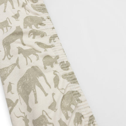 Aankleedkussenhoes Jersey 50x70cm Animals - Olive Green - Babywinkel - 8717329376212
