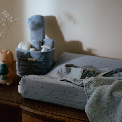 Little Dutch Aankleedkussenhoes Pure Denim Blue koop je bij Babywinkel