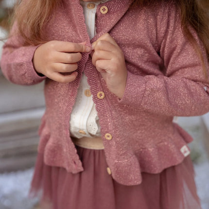 Cardigan tricoté Rouge