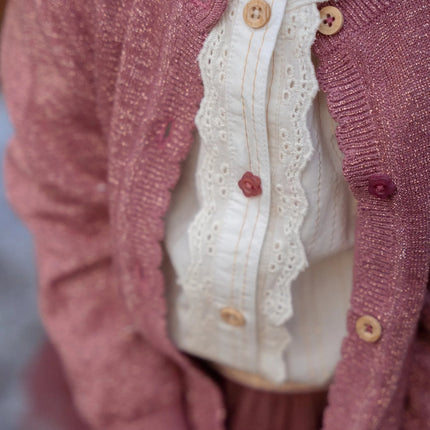 Cardigan tricoté Rouge