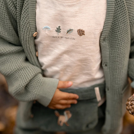 Cardigan tricoté vert forêt