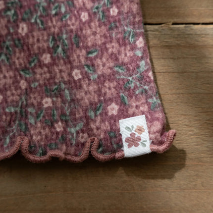 Pantalon évasé Rouge Flower