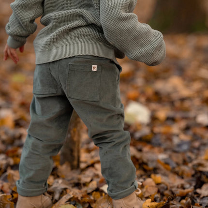 Cardigan tricoté vert forêt