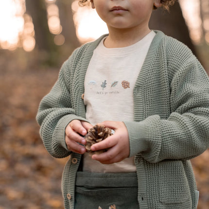 Cardigan tricoté vert forêt