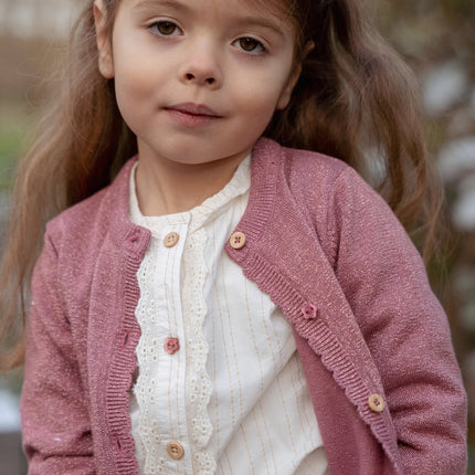 Cardigan tricoté Rouge