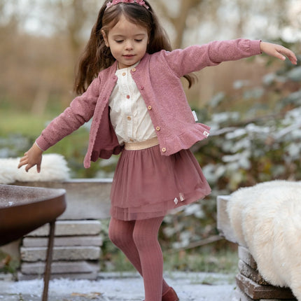 Cardigan tricoté Rouge