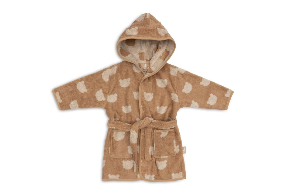 Baby Badjas – Jacquard – Biscuit koop je bij Babywinkel