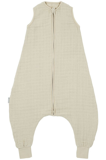 Baby zomer slaapoverall jumper pre - washed hydrofiel Uni - soft sand - Babywinkel - 4054703806243