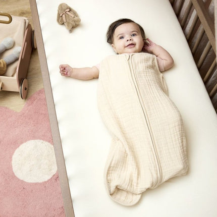 Baby zomerslaapzak pre - washed hydrofiel Uni - soft sand - 0.5 TOG - Babywinkel - 4054703106275