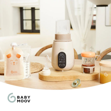 Babymoov Flessenwarmer en Sterilisator NutriSmart+ Mineral Beige koop je bij Babywinkel