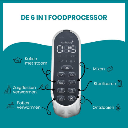 Babymoov Keukenmachine Nutribaby (+) Industrial Grey - Babymoov - Babywinkel - 3661276148789