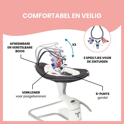 Babymoov Schommel Swoon Motion Zink Met Adapter - Babymoov - Babywinkel - 3661276014763