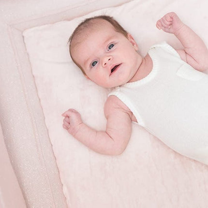 Baby's Only Boxkleed Sparkle Melee Zilverroze 75x95cm - Baby's Only - Babywinkel - 8719497043996