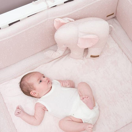 Baby's Only Boxkleed Sparkle Melee Zilverroze 75x95cm - Baby's Only - Babywinkel - 8719497043996