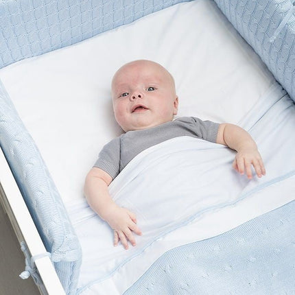 Baby's Only Dekbedovertrek Cable Baby Blauw 100x135cm - Babywinkel - 8718481186664