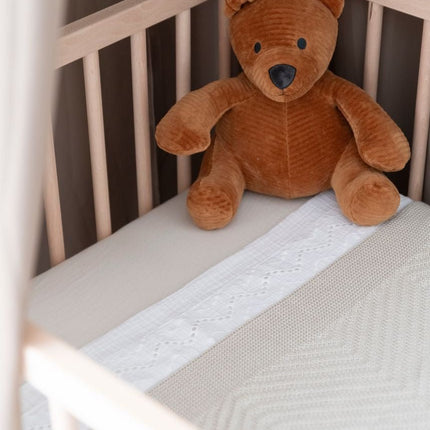 Baby's Only Ledikantlaken Calm Wit met Broderie - Baby's Only - Babywinkel - 8720791358938