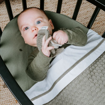 Baby's Only Ledikantlaken Gebreid Bies Urban Green/Wit - Baby's Only - Babywinkel - 8720512367461