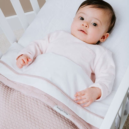 Baby's Only Wieglaken Gebreid Bies Oud Roze/Wit - Baby's Only - Babywinkel - 8718481187616