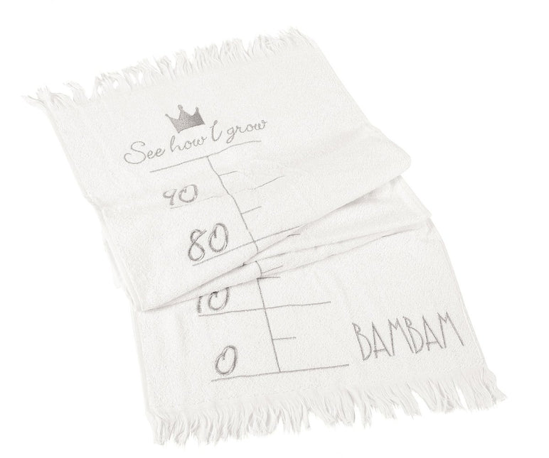 BamBam Groeimeter Handdoek 'Zie Hoe Ik Groei' koop je bij Babywinkel